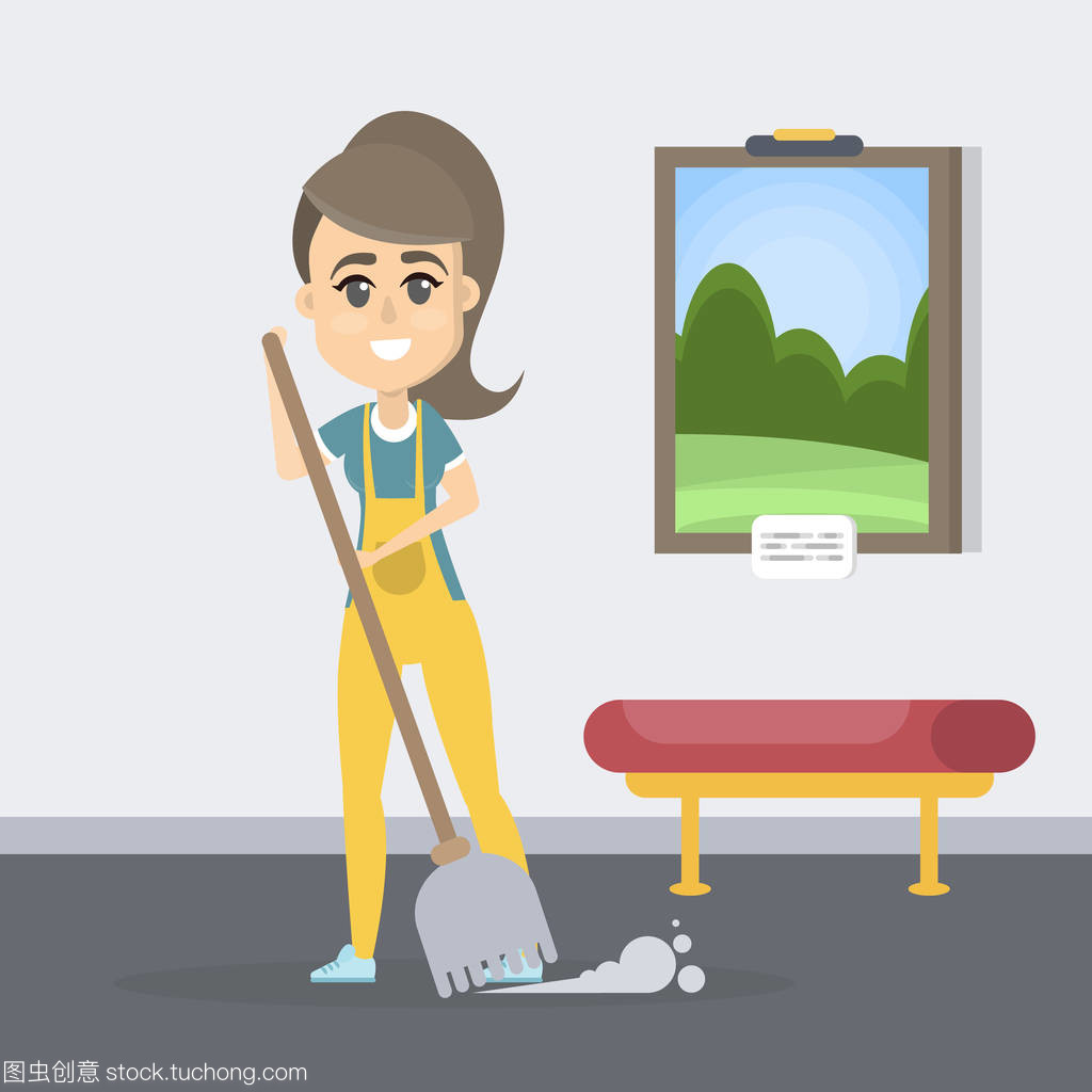女人從清潔服務